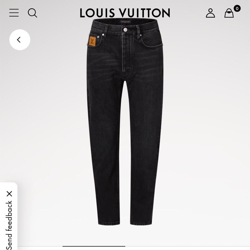 Louis Vuitton Men's Black Slim Jeans